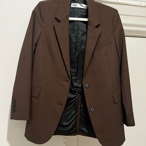 Zara Women's Dark Brown Blazer